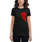 Load image into Gallery viewer, Half heart/Women&#39;s sleeve t-shirt
